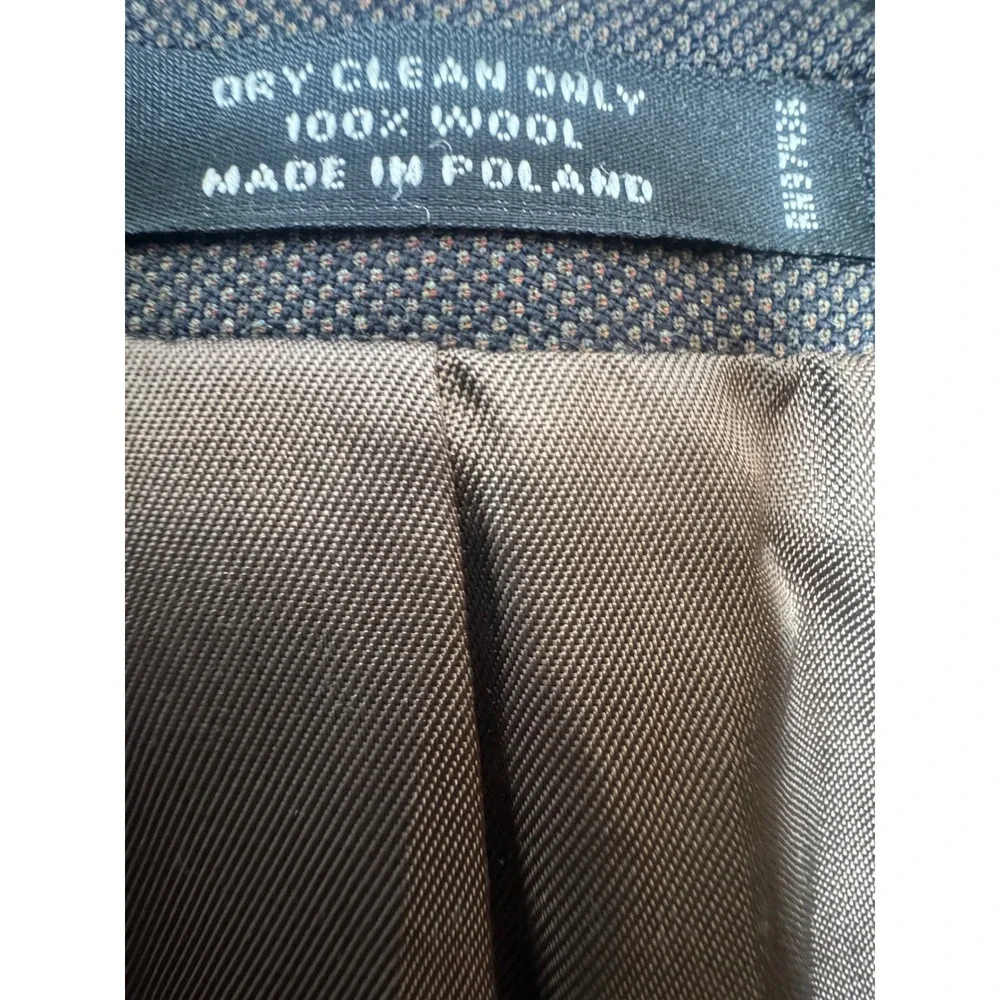 John Weitz Signature Collection Brown Wool Blazer S42 VTG Dark Academia Preppy